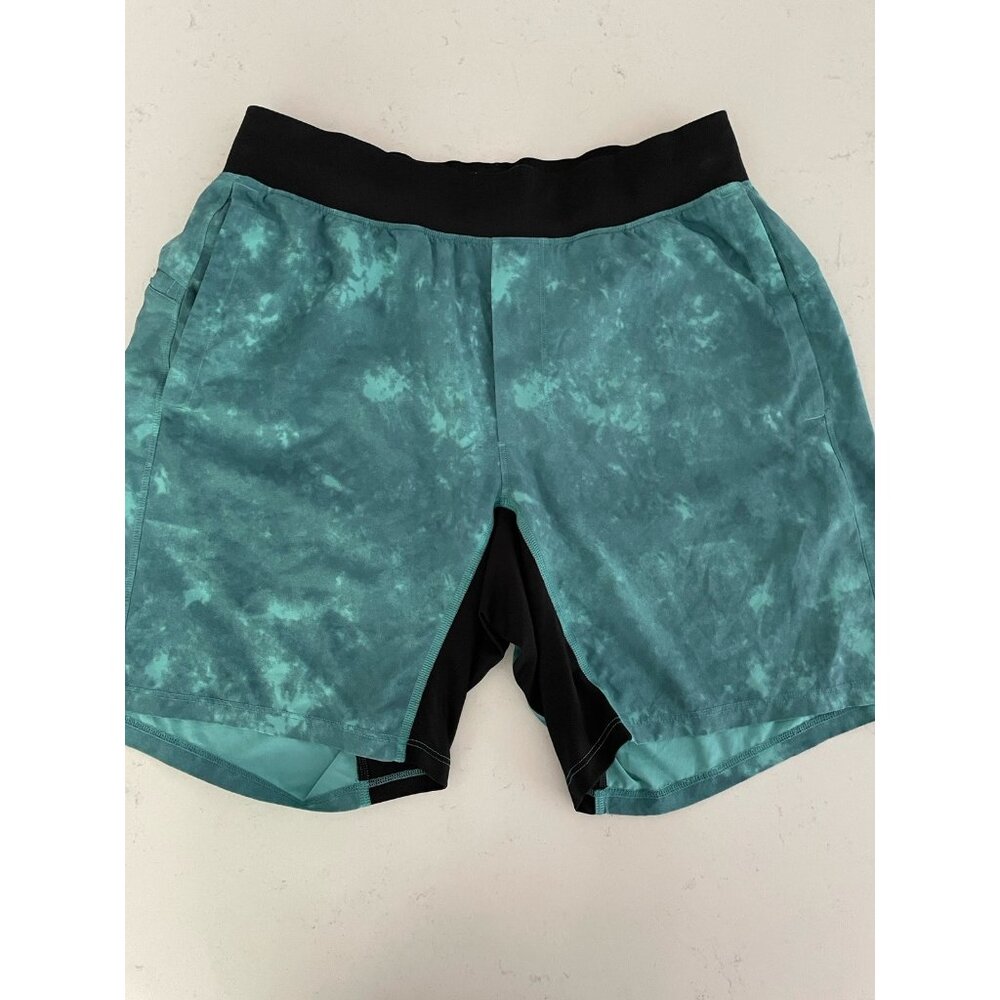 Lululemon T.H.E. Short 9" Aqua Blue Mens Sz M Medium Unlined
